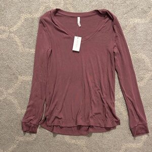 Elegant Long Sleeve Top in Mauve